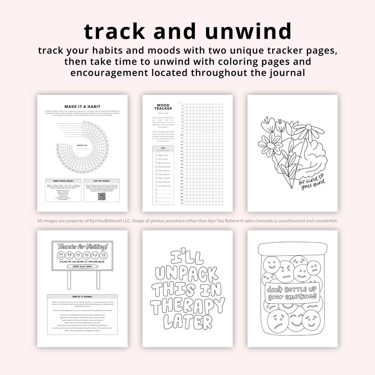 Mental Health Daily Journal - I'll Unpack This In Therapy