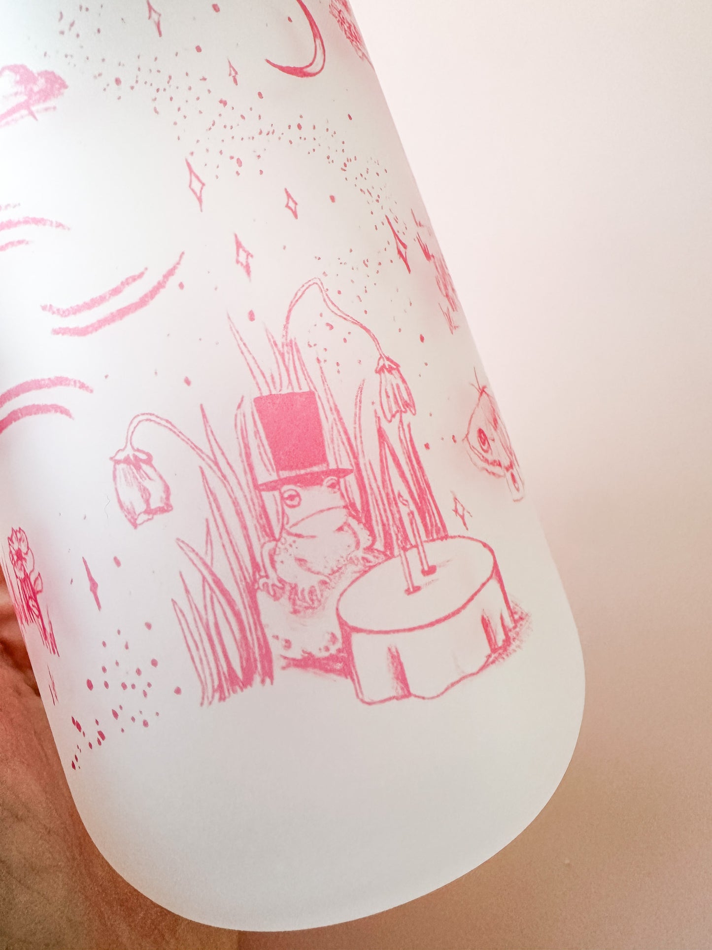 Alien Garden Toile Glass Can