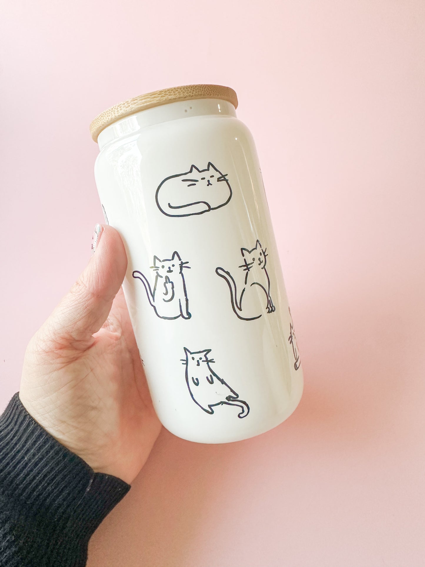 Cat Glass Can