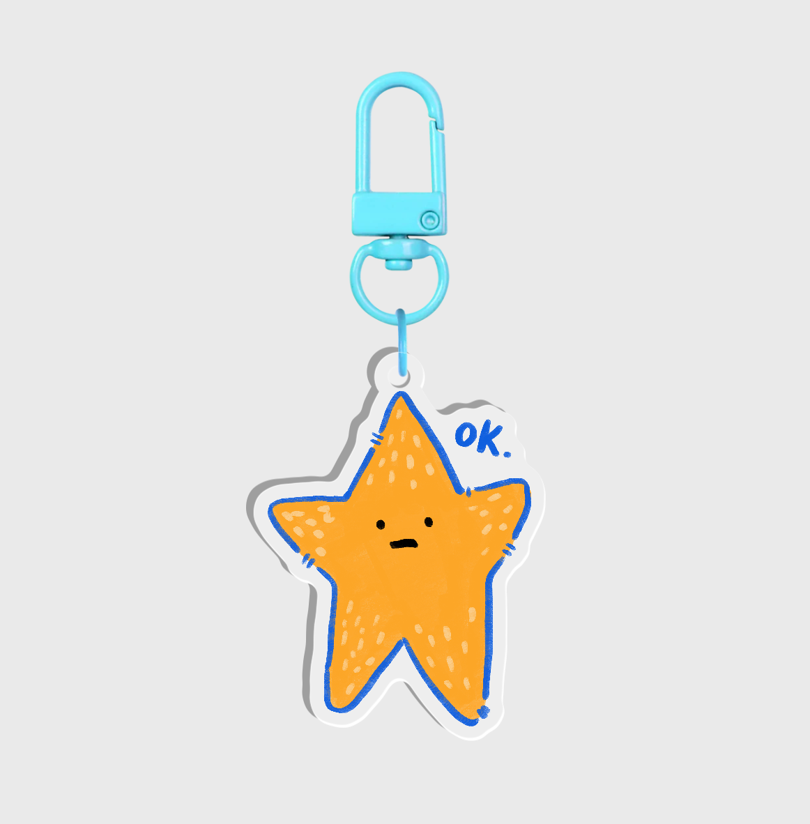 Ok Star Keychain