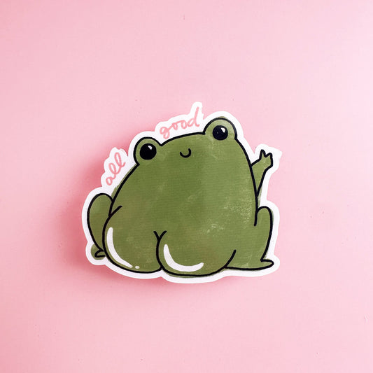 All Good Frog Vinyl Sticker