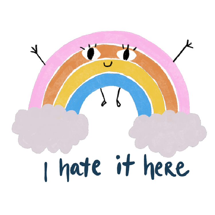 I hate it here Sticker