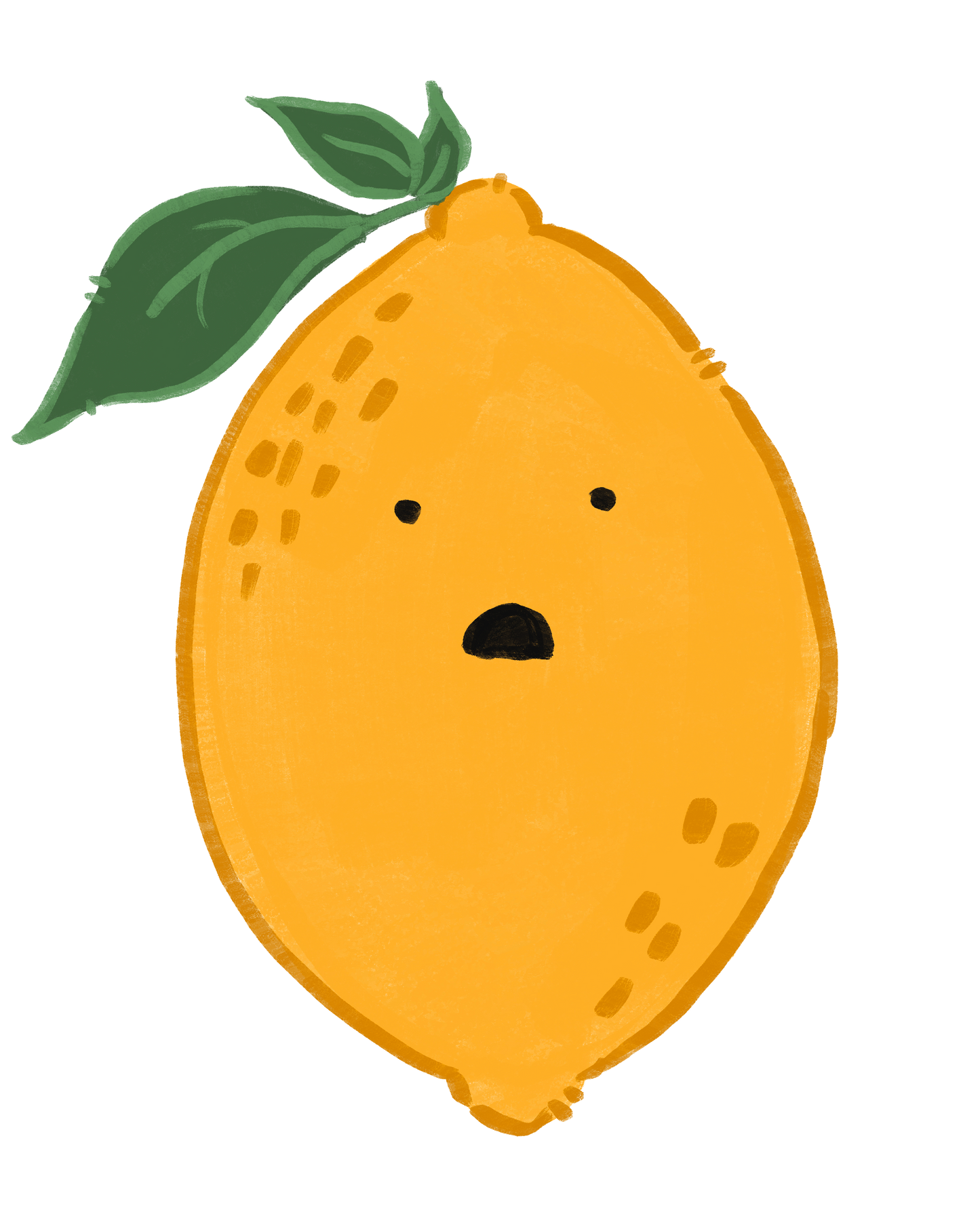 Shocked Lemon Sticker