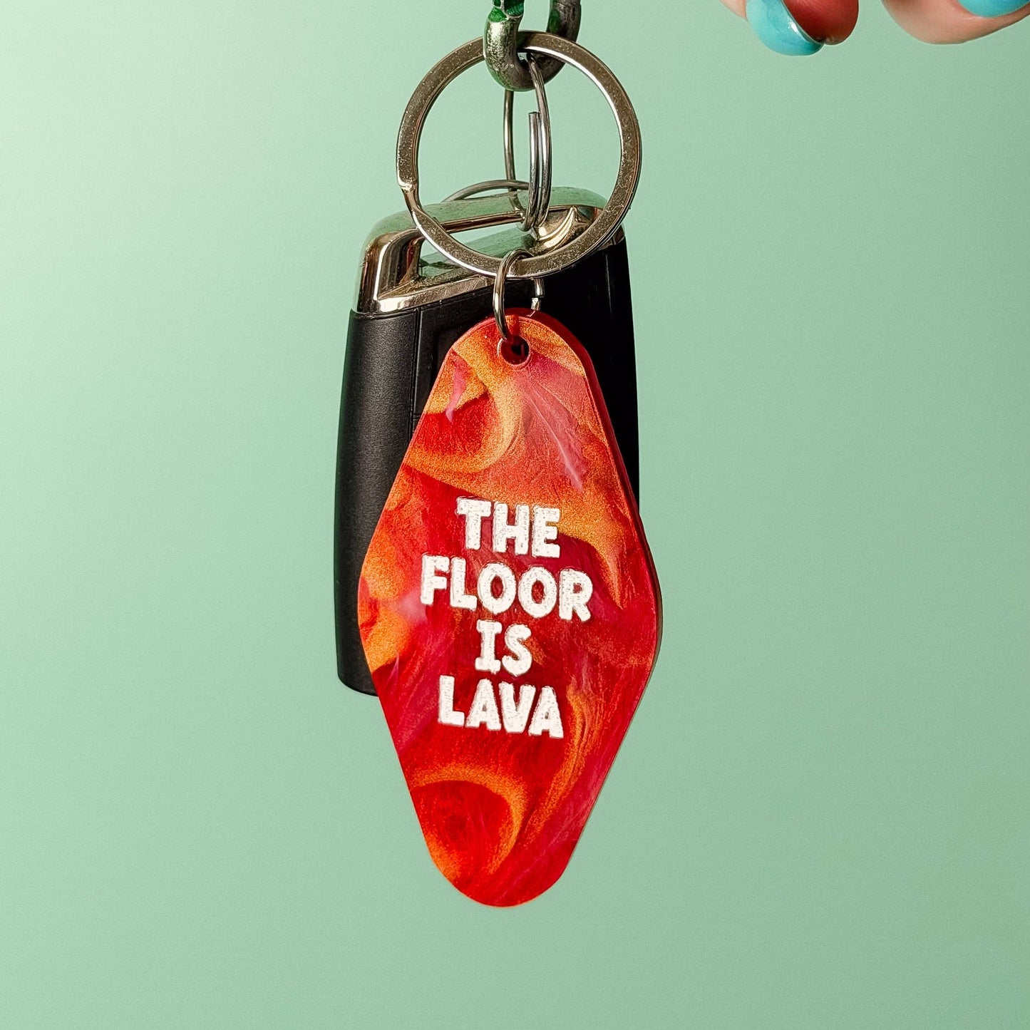 The Floor Is Lava Keychain