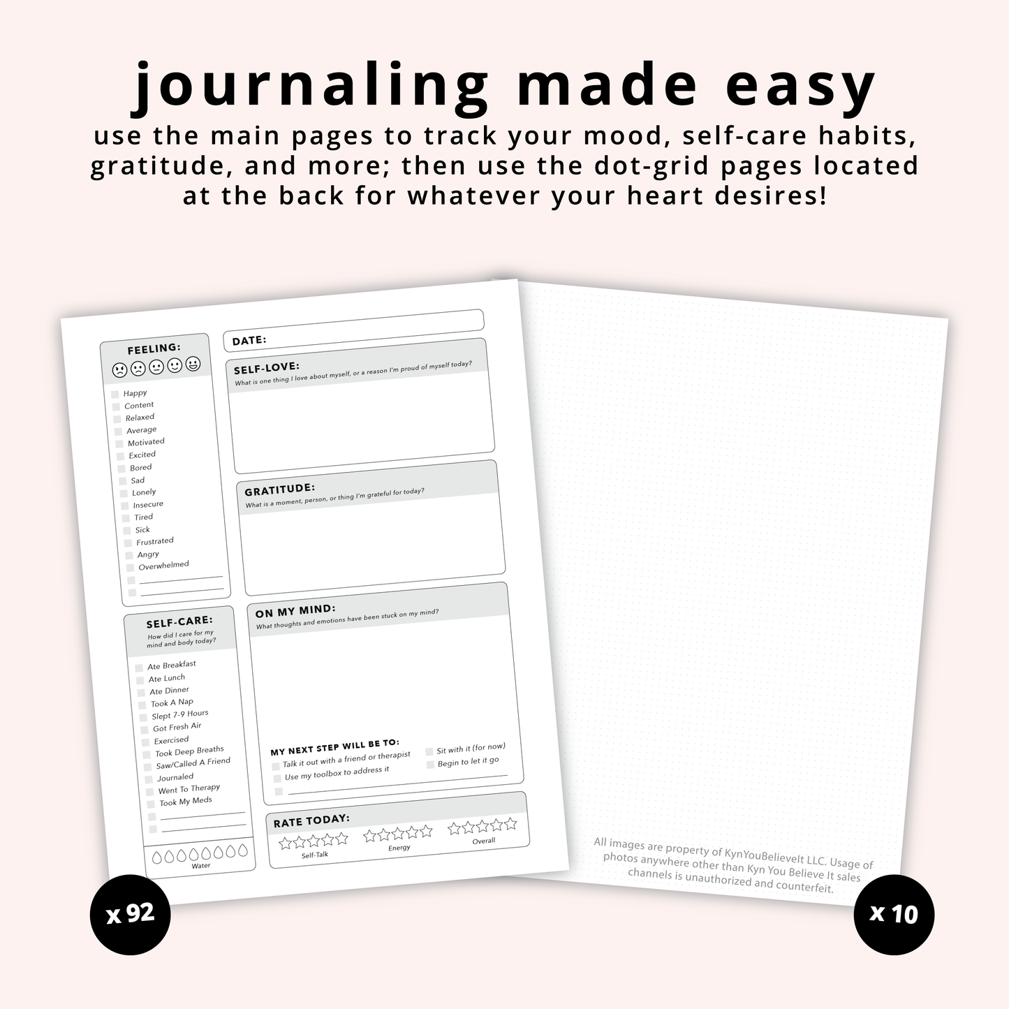 Mental Health Daily Journal - I'll Unpack This In Therapy