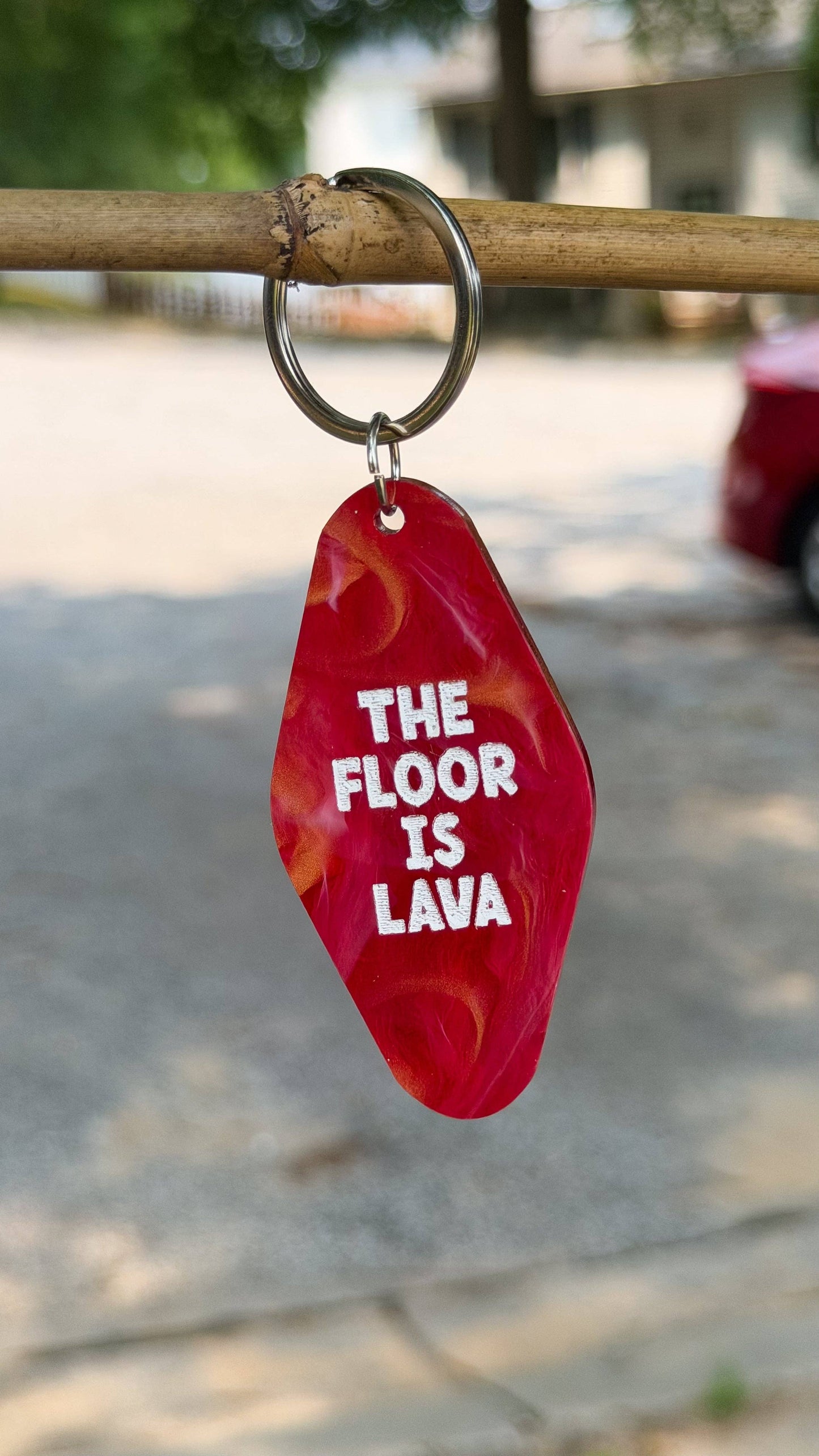 The Floor Is Lava Keychain