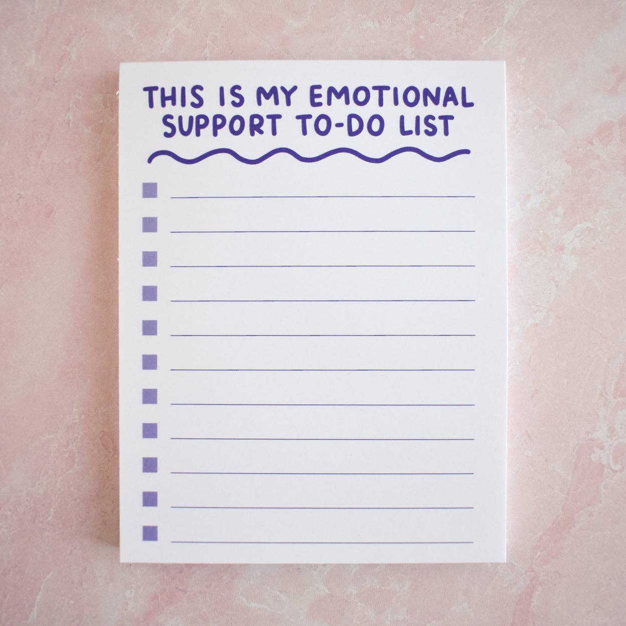 Emotional Support To-Do List Notepad