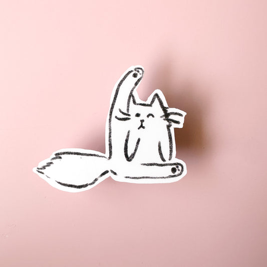 Keep it Clean Cat Vinyl Sticker