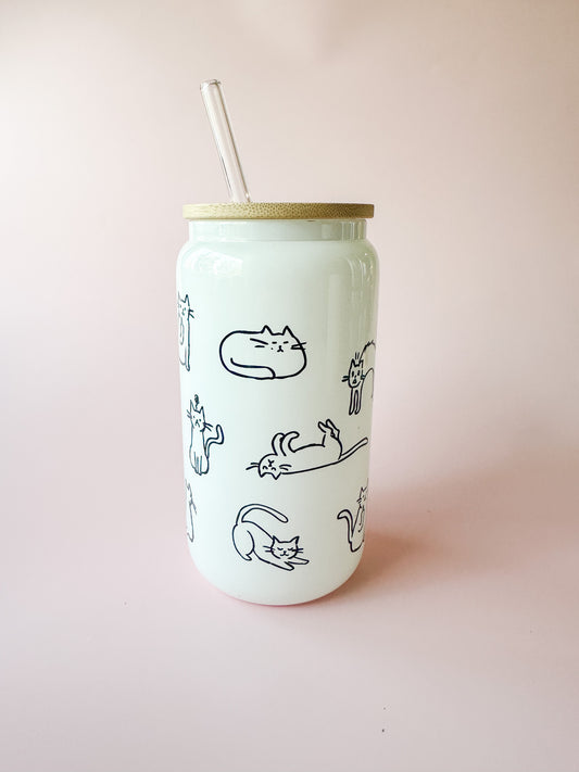 Cat Glass Can