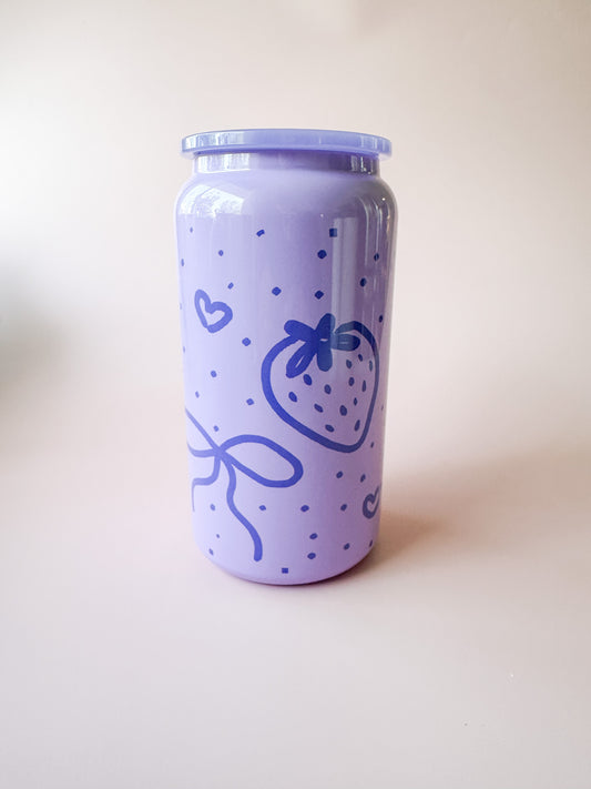 Purple Dotted Berry Aluminum Can