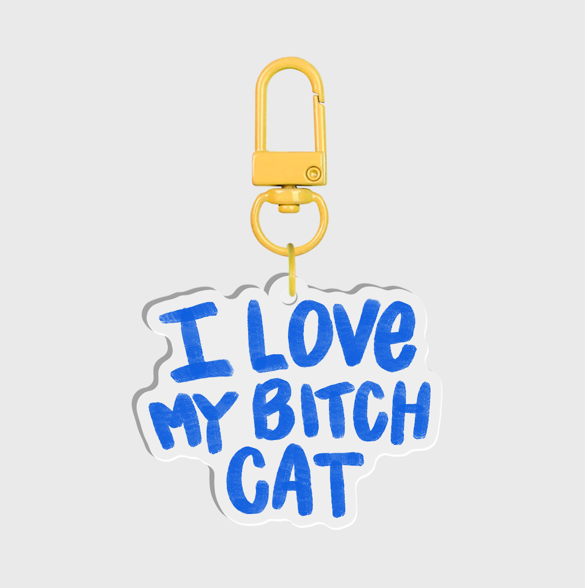 Bitch Cat Keychain