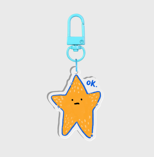 Ok Star Keychain