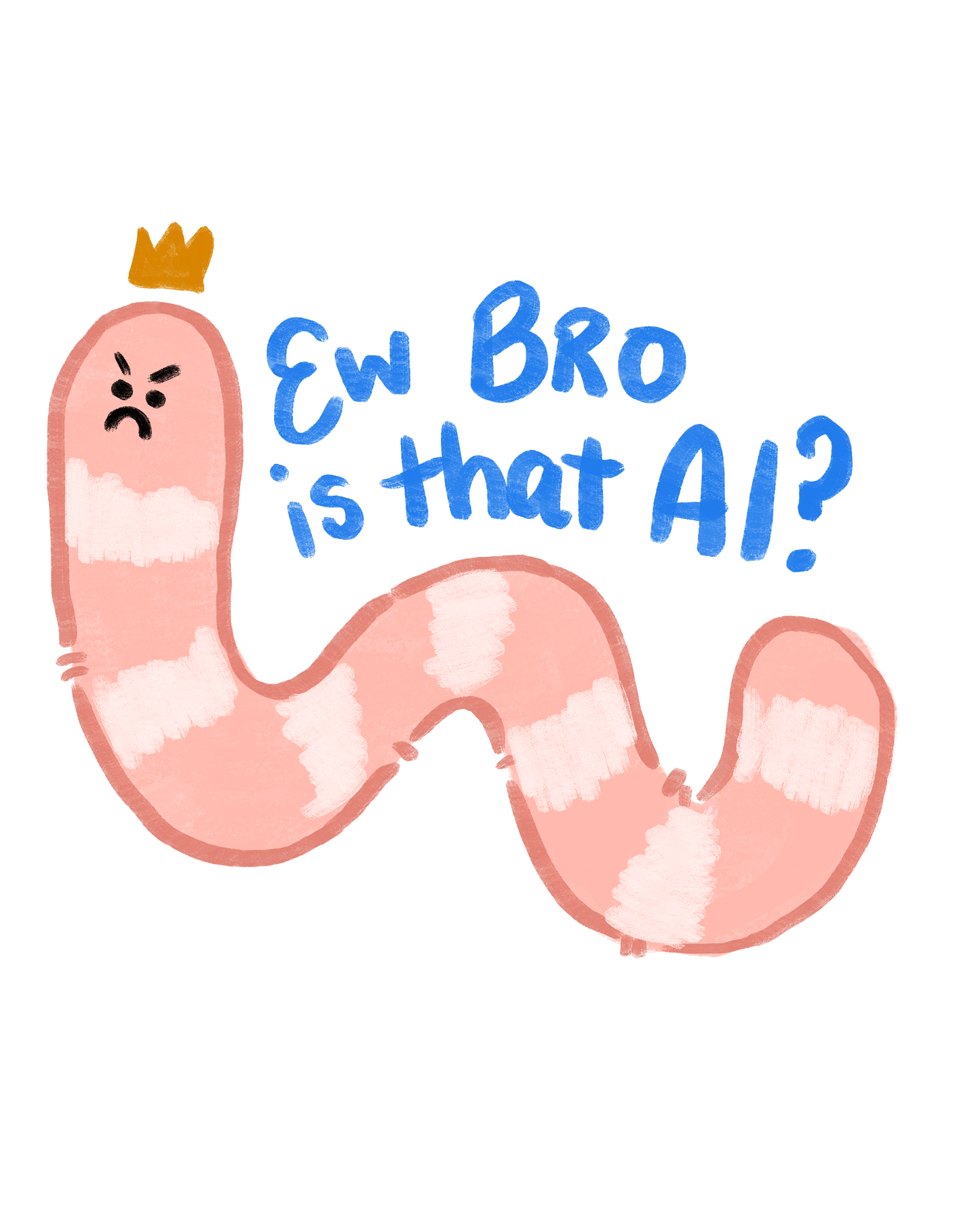 Anti AI Worm Sticker