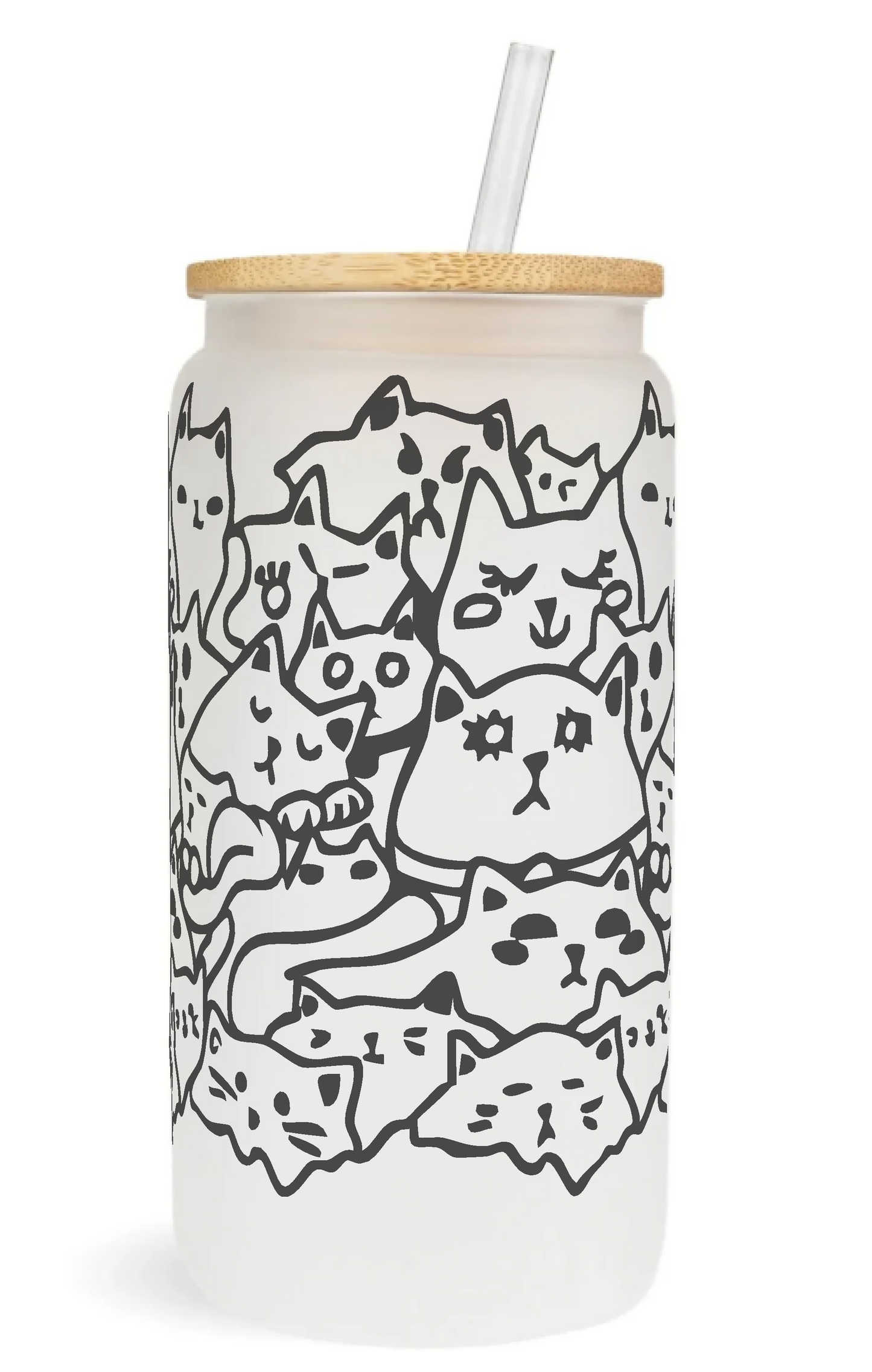 Cat Mountain Glass Can