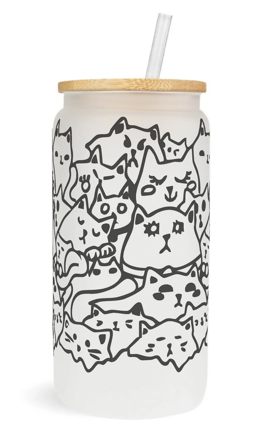 Cat Mountain Glass Can