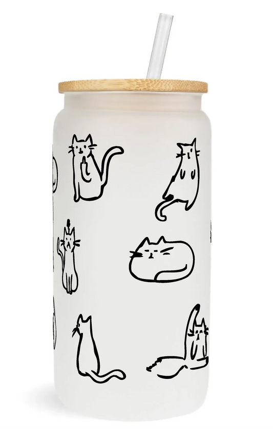 Cat Glass Can