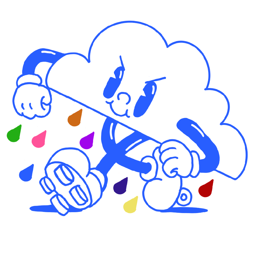 Skating Cloud Sticker