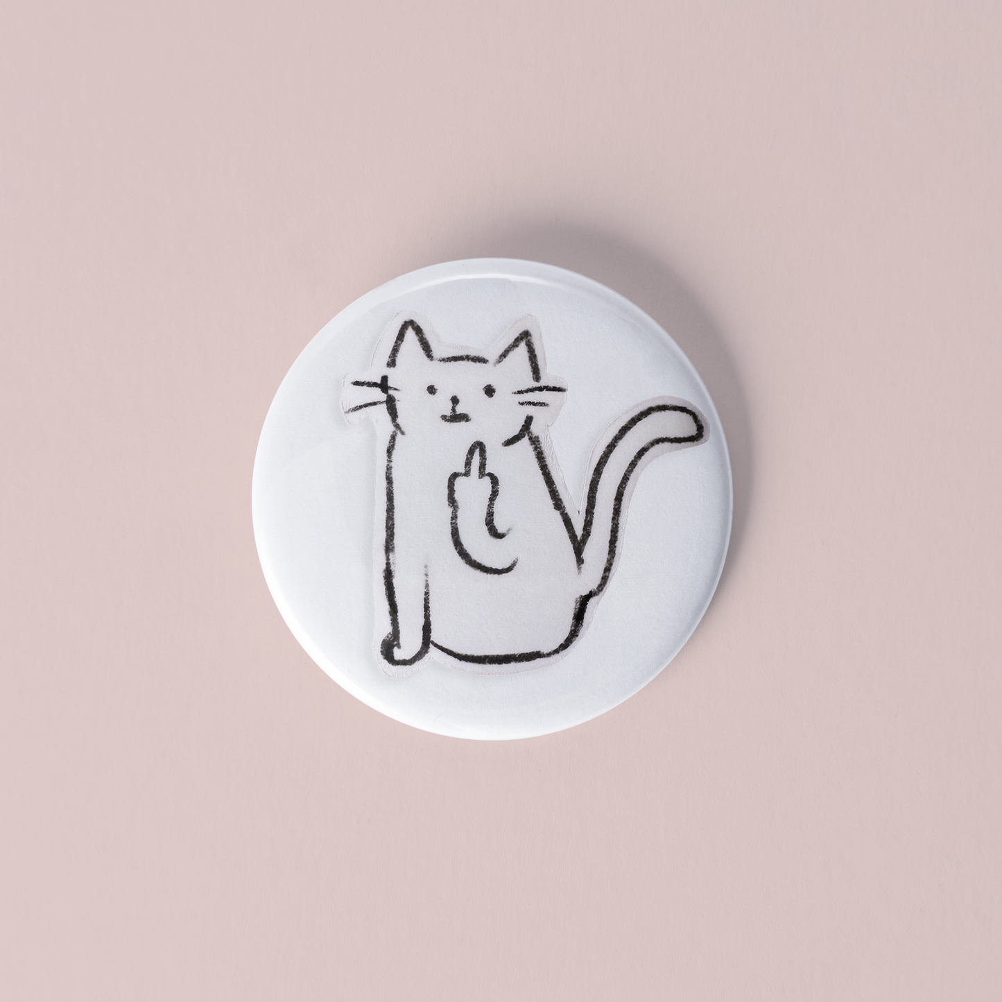 FU Cat Glass Magnet