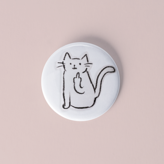 FU Cat Glass Magnet