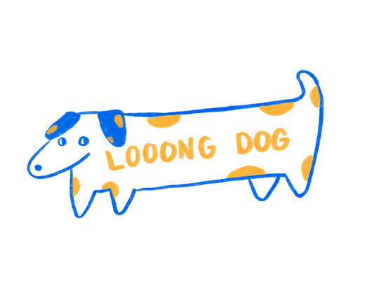 Long Dog Sticker